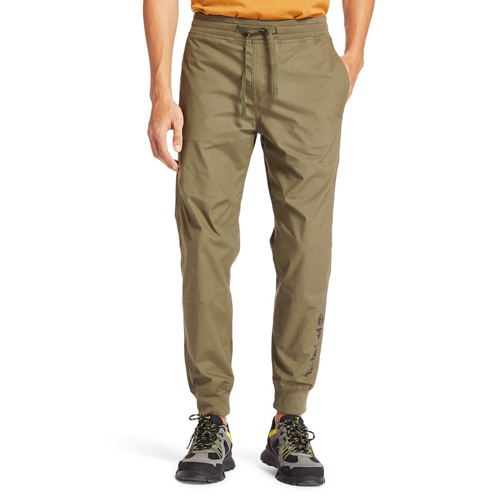 Pantaloni Timberland Barbati Masline Verzi - Woven Jogger - Romania - MBKNGA467